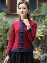 Retro Oriental Charm Plate Buckle Jacquard Tang Suit Jacket
